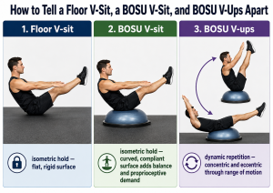The BOSU V-Sit Starts Before You Lift Your Legs
